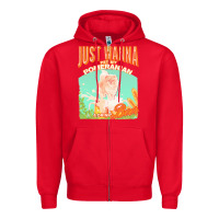 Red pommeranian t  shirt dog owner, just wanna pet my pommeranian & drink Zipper Hoodie - linhVisuals