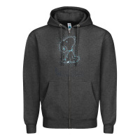 Charcoal Heather s.n.o.o.p.y stars Zipper Hoodie - linhVisuals