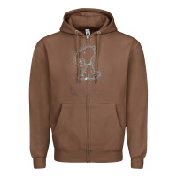 Chestnut s.n.o.o.p.y stars Zipper Hoodie - linhVisuals
