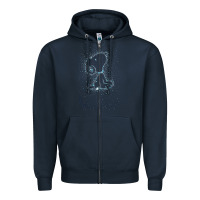 Navy s.n.o.o.p.y stars Zipper Hoodie - linhVisuals