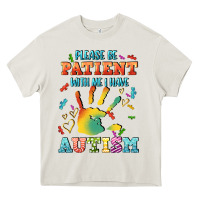 Cream please be patient with me i have autism Heavy Core Tee - CowGirlArtShop