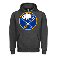 Charcoal Heather the-buffalo-sabres-pen Zipper Hoodie - linhVisuals