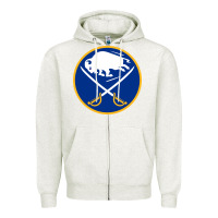 Oatmeal Heather the-buffalo-sabres-pen Zipper Hoodie - linhVisuals