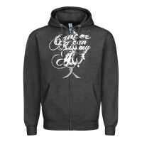 Charcoal Heather brain cancer t  shirt cancer can kiss my ass! brain ( gray ribbon) t Zipper Hoodie - linhVisuals