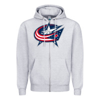 Heather Grey the-columbus-blue-jackets-pen Zipper Hoodie - linhVisuals