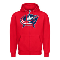 Red the-columbus-blue-jackets-pen Zipper Hoodie - linhVisuals