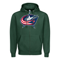 Sports Green the-columbus-blue-jackets-pen Zipper Hoodie - linhVisuals