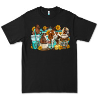 Black horses coffee cups Premium Tee - OliviaCreatesArt