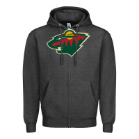 Charcoal Heather the-minnesota-wild-pen Zipper Hoodie - linhVisuals