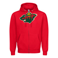 Red the-minnesota-wild-pen Zipper Hoodie - linhVisuals
