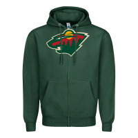 Sports Green the-minnesota-wild-pen Zipper Hoodie - linhVisuals