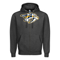 Charcoal Heather the-nashville-predators-pen Zipper Hoodie - linhVisuals