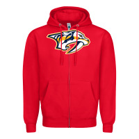 Red the-nashville-predators-pen Zipper Hoodie - linhVisuals
