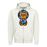 Oatmeal Heather baby milo bape camo Zipper Hoodie - linhVisuals