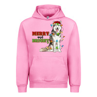 Merry And Bright Husky Urban Hoodie | Teevron