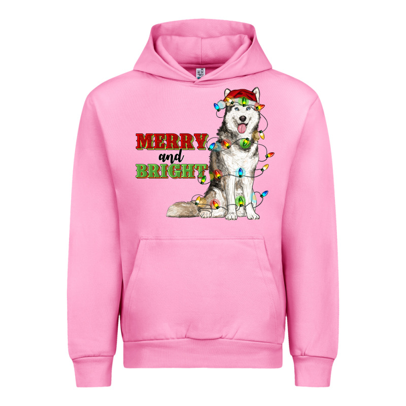 Merry And Bright Husky Urban Hoodie by RanaPortraitStore | Teevron
