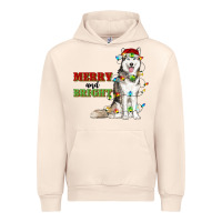 Sandshell Merry And Bright Husky Urban Hoodie - RanaPortraitStore