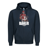 Navy baker mayfield [tb] Zipper Hoodie - linhVisuals