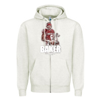 Oatmeal Heather baker mayfield [tb] Zipper Hoodie - linhVisuals