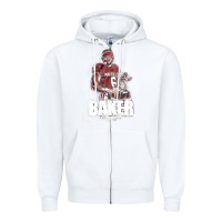 White baker mayfield [tb] Zipper Hoodie - linhVisuals