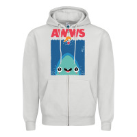 Dove Grey awws Zipper Hoodie - linhVisuals