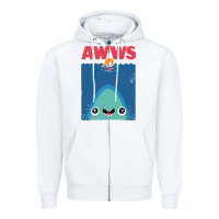 White awws Zipper Hoodie - linhVisuals