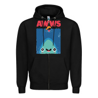 Black awws Zipper Hoodie - linhVisuals