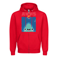 Red awws Zipper Hoodie - linhVisuals