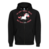 Black i'm a little horse Zipper Hoodie - linhVisuals