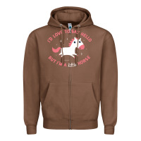 Chestnut i'm a little horse Zipper Hoodie - linhVisuals