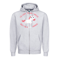 Heather Grey i'm a little horse Zipper Hoodie - linhVisuals
