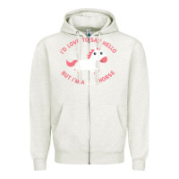 Oatmeal Heather i'm a little horse Zipper Hoodie - linhVisuals