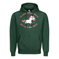 Sports Green i'm a little horse Zipper Hoodie - linhVisuals