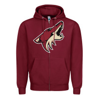 Burgundy the-coyotes-of-arizona-sporst Zipper Hoodie - linhVisuals