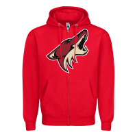 Red the-coyotes-of-arizona-sporst Zipper Hoodie - linhVisuals