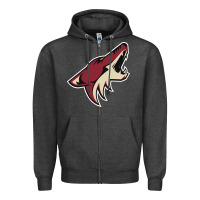 Charcoal Heather the-coyotes-of-arizona-sporst Zipper Hoodie - linhVisuals