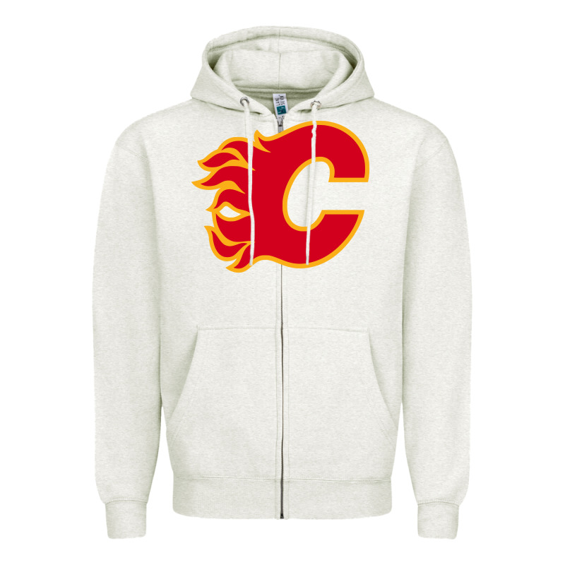 The-flames-calgary-sports Zipper Hoodie by linhVisuals | Teevron