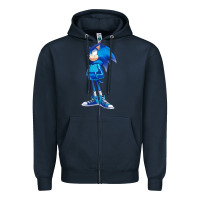 Navy Söniĉ Kids Zipper Hoodie - linhVisuals