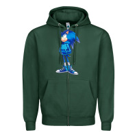Sports Green Söniĉ Kids Zipper Hoodie - linhVisuals