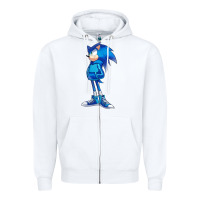 White Söniĉ Kids Zipper Hoodie - linhVisuals