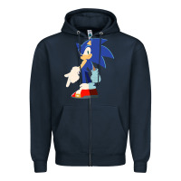 Navy Söniĉ Kids Zipper Hoodie - linhVisuals