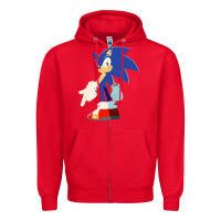 Red Söniĉ Kids Zipper Hoodie - linhVisuals