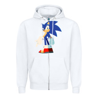White Söniĉ Kids Zipper Hoodie - linhVisuals