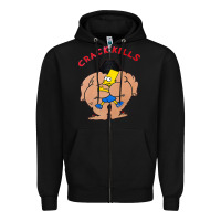 Black bart crack kills Zipper Hoodie - linhVisuals