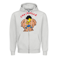 Dove Grey bart crack kills Zipper Hoodie - linhVisuals