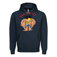 Navy bart crack kills Zipper Hoodie - linhVisuals