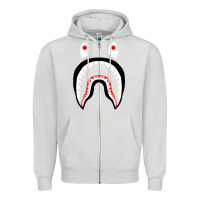Dove Grey bape shark [tb] Zipper Hoodie - linhVisuals