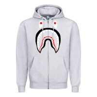 Heather Grey bape shark [tb] Zipper Hoodie - linhVisuals