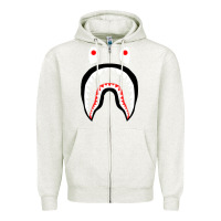 Oatmeal Heather bape shark [tb] Zipper Hoodie - linhVisuals