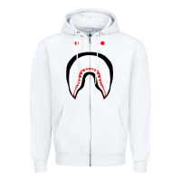 White bape shark [tb] Zipper Hoodie - linhVisuals